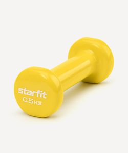 Гантель виниловая DB-101 0,5 кг, желтый Starfit ЦБ-00001445