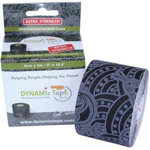 Тейп динамический Dynamic Tape ECO, арт. DT50TTEB, шир. 5 см, дл. 5 м, черный/серое тату DYNAMIC DT50TTEB-6