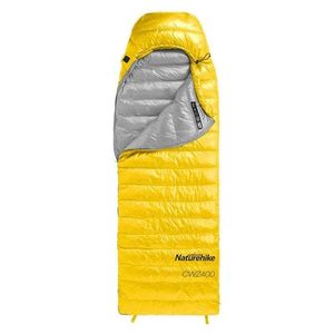 Мешок спальный Naturehike CW400 NH18C400-D с гусинным пухом, размер М, желтый, 6927595761700 Naturehike