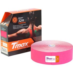 Тейп кинезиологический Tmax 32m Extra Sticky Pink (5 см x 32 м), арт. 423235, розовый TMAX 423235