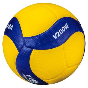 Мяч вол. "MIKASA V200W", р.5, оф.мяч FIVB, FIVB Appr, синт.кожа (микрофиб), 18пан, клееный, желт-син 5 MIKASA V200W