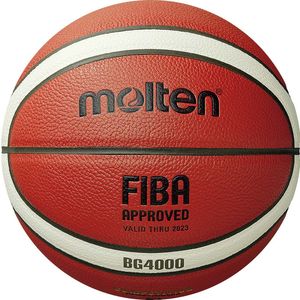 Мяч баск. "MOLTEN B5G4000" р.5, FIBA Appr, 12 пан, композит.кожа (ПУ),бут.кам,нейл.корд,кор-беж-чер 5 MOLTEN B5G4000