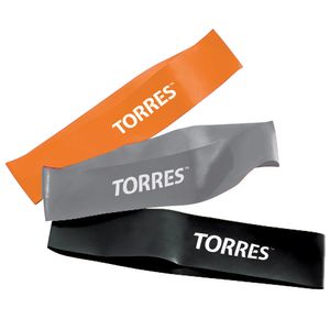 Эспандер "TORRES набор резин. жгутов TPR, арт. AL0049, дл. 24 см, шир. 5 см, 3 жгута с разным сопрот 24х5 см TORRES AL0049