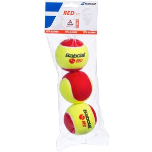 Мяч теннисный BABOLAT Red, арт.501036,уп.3 шт, войлок, шерсть, нат.резина, желто-красный BABOLAT 501036