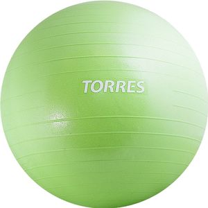 Мяч гимн. "TORRES", арт.AL121175GR, диам. 75 см, эласт. ПВХ, с защ.от взрыва,с насосом, зелёный TORRES AL121175GR