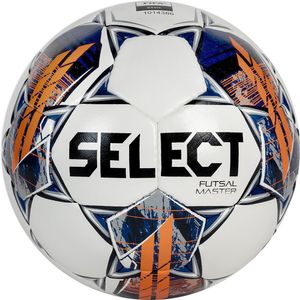 Мяч футзал. "SELECT Futsal Master Grain V22" арт.1043460006, р.4, 32пан, ПУ, руч.сш, бел-син-оранж 4 SELECT 1043460006