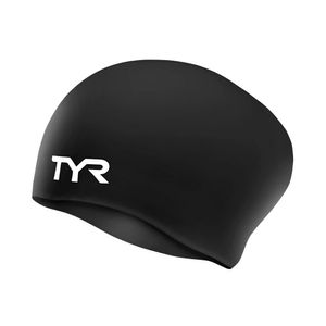 Шапочка для плав. подр. "TYR Long Hair Wrinkle-Free Silicone Cap Jr", арт.LCSJL-001, ЧЕРНЫЙ, силикон Senior TYR LCSJRL-001