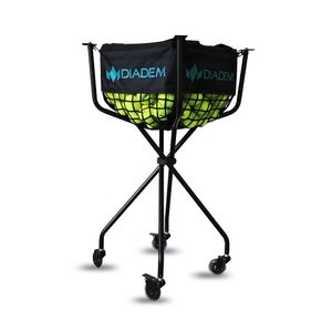 Корзина для теннисных мячей DIADEM Ball Cart, CART-150, на 150 мячей, металл, полиэстер, черная Дл. 43 см, шир. 43 см, выс. 27 см (в разлож. виде) DIADEM CART-150