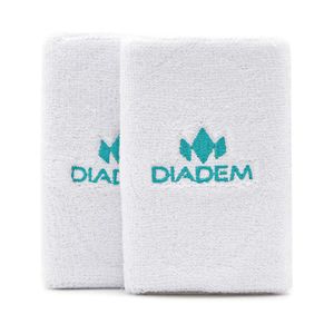 Напульсники DIADEM Logo 5 (БЕЛЫЕ), WRBAND-DBL-WH, шир.12,7 см,80%хлопок,12%эласт,8%полиэст,белый Универсальный DIADEM WRBAND-DBL-WH