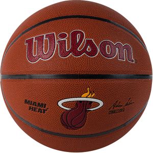 Мяч баск. WILSON NBA Mia Heat, WTB3100XBMIA р.7, синт.кожа (композит), коричнево-красный 7 WILSON WTB3100XBMIA