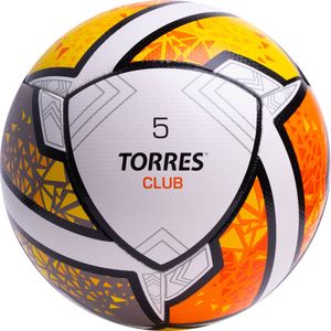 Мяч футб. TORRES Club, F323965, р.5, 10 пан., ПУ, гибрид. сшив, бел-оранж-желт 5 TORRES F323965