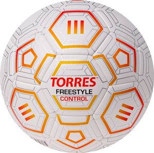 Мяч футб. TORRES Freestyle Control, F3231765, р.5, 32 п.,PU-Microfi, термосшив., бело-оран-сереб 5 TORRES F3231765