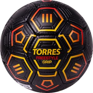 Мяч футб. TORRES Freestyle Grip, F323765, р.5, 32 панели. PU, ручная сшивка, черно-желт-красн 5 TORRES F323765