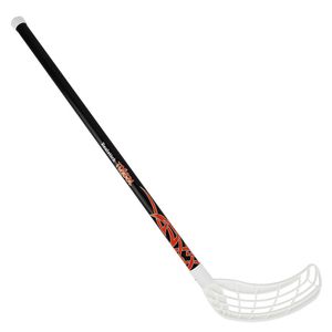 Клюшка для флорбола RealStick Tribal Jr, MR-KF-TR85-WH, 85см,прямой крюк,пластик,черн-бел-оранж REALSTICK MR-KF-TR85-WH