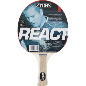 Ракетка для н/т Stiga React WRB, 1877-01, для начинающ, накладка 1,5 мм ITTF, конич. ручка STIGA 1877-01