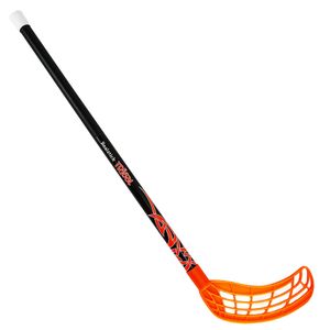 Клюшка для флорбола RealStick Tribal Jr, MR-KF-TR85-OR, 85см, прямой крюк, пластик, черн-оранж REALSTICK MR-KF-TR85-OR