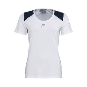 Футболка женская HEAD Club 22 T-Shirt W 814431-WHDB-L, р.L, 92% полиэстер, 8% эластан, ,белый L HEAD 814431-WHDB-L