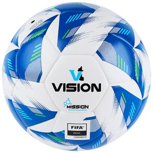 Мяч футб. VISION Mission, FV324074,р.4, FIFA Basic, PU, гибрид.,бело-синий 4 TORRES FV324074