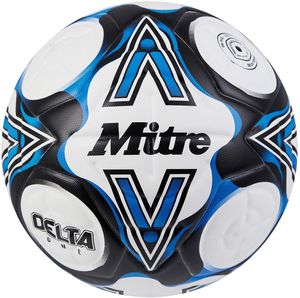 Мяч футб. MITRE Delta One 24, 5-B01787C21, р.5, FIFA Quality, 14п, ТПУ, термосшивка,бело-сине-черный 5 MITRE 5-B01787C21