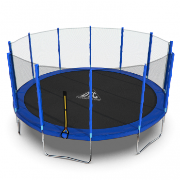 Батут DFC Trampoline Fitness с сеткой 16ft Синий 16FT-TR-B