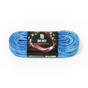 Шнурки для коньков BIG BOY Comfort Line с пропиткой, BB-LACES-CL-244BL, полиэстер, 244см, синий 244см BIG BOY BB-LACES-CL-244BL