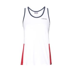 Майка жен. HEAD Club Tank Top 814429-WHRD-L, р.L, 92% полиэстер, 8% эластан, бело-красный L HEAD 814429-WHRD-L