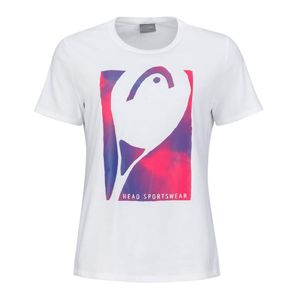 Футболка женская HEAD Vision T-Shirt W 814743-WH-M, р.M, 57% хлопок, 38% полиэстер, 5% эластан,белый M HEAD 814743-WH-M