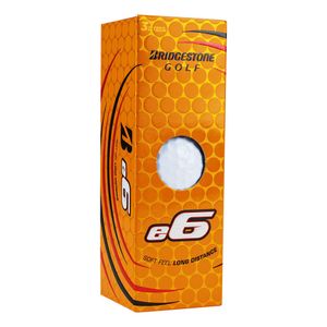 Мяч для гольфа Bridgestone e6 White, BGB3EWX, 3 шт/уп, белый BRIDGESTONE BGB3EWX