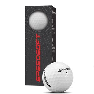 Мяч для гольфа TaylorMade SpeedSoft White,  N2747001, 3 шт в упак., для игры на дальн.дист., белый TaylorMade N2747001