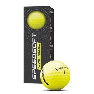 Мяч для гольфа TaylorMade SpeedSoft Yellow, V9910201, 3 шт в упак., для игры на дальн.дист., желтый TaylorMade V9910201