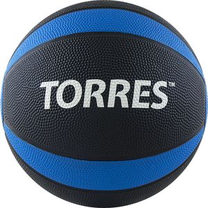 Медбол "TORRES 3 кг", арт.AL00223, резина, диаметр 21,9 см, черно-сине-белый TORRES AL00223