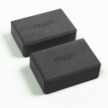 Блок для йоги MYGA Foam Yoga Block 23 х 14,5 х 7,7 см, черный