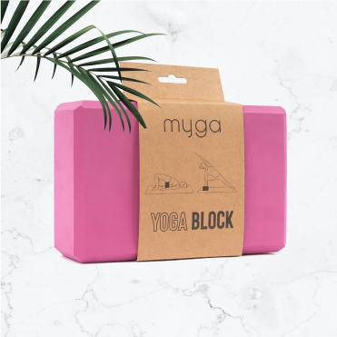 Блок для йоги MYGA Foam Yoga Block 23 х 14,5 х 7,7 см, сливовый