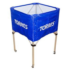 Тележка для мячей "TORRES", арт.SS11022, на 25-30 шт., дл. 67см, глуб.45 см, выс.103 см, сине-белая Дл. 67 см, глуб. 45 см, выс. 103 см (в разлож. виде) TORRES SS11022