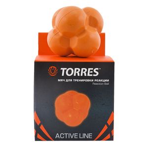 Мяч для трен. реакции "TORRES Reaction ball" арт.TL0008, диам. 8 см, резина, оранжевый TORRES TL0008