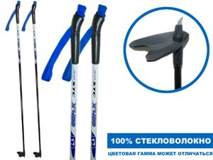 Палки лыжные стеклопластиковые TREK Universal ЦСТ 105см  blue GETSPORT 44471