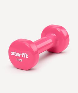 Гантель виниловая DB-101 1 кг, розовый Starfit ЦБ-00001446