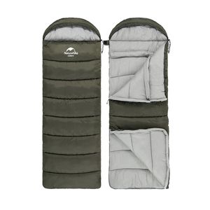 Спальный мешок Naturehike U250 U Series Twine Cotton зелёный, молния слева Naturehike