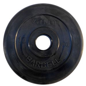 Диск обрезиненный BARBELL ATLET 10 кг / диаметр 51 мм MB BARBELL MB-AtletB51-10