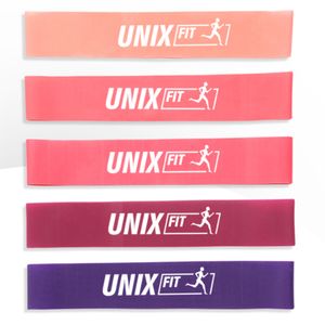 Резинки для фитнеса UNIX Fit 5 цветов, розовый, сиреневый UNIX Fit™ LBU5PCSPK