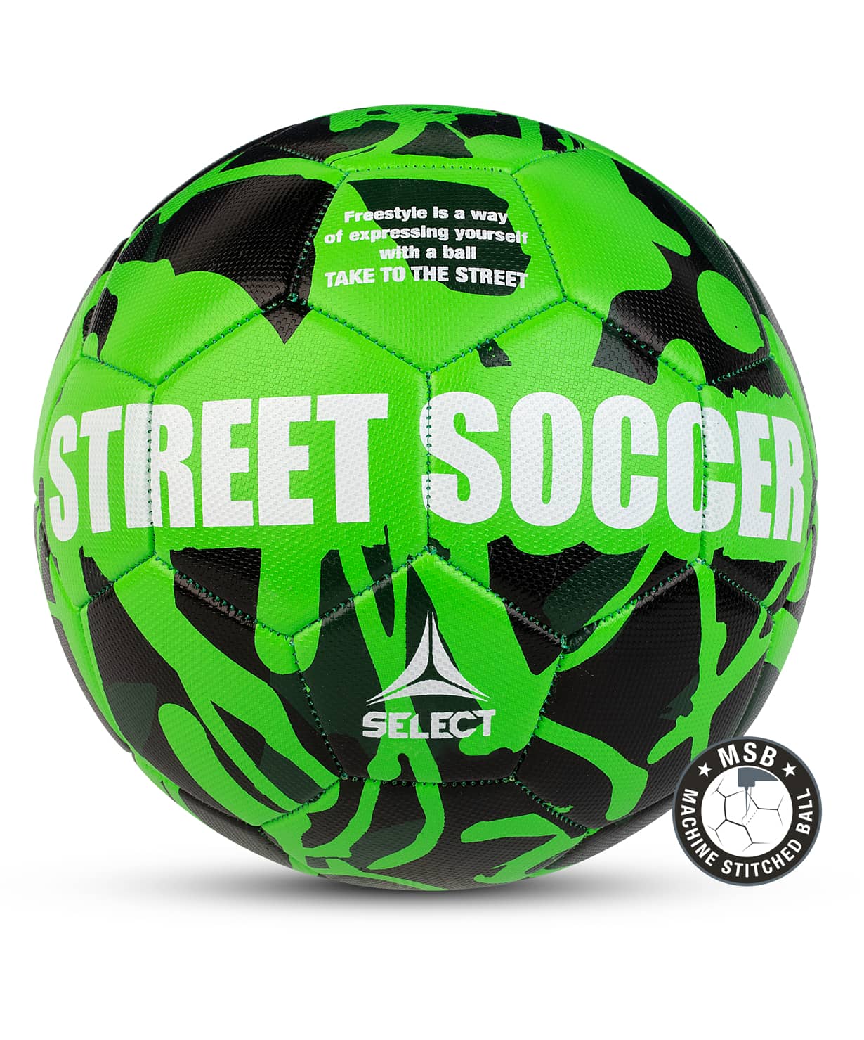 Мяч футбольный Street Soccer №4,5, зеленый/черный 4.5 Select УТ-00020795 в  магазине GetSport зa 2849 руб.