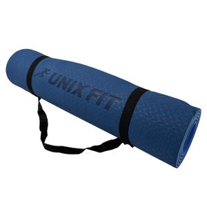 Коврик для йоги и фитнеса UNIX Fit двусторонний, 180 х 61 х 0,8 см, двуцветный, голубой UNIX Fit™ YMU8MMBE