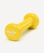 Гантель виниловая DB-101 0,5 кг, желтый Starfit ЦБ-00001445