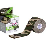 Тейп кинезиологический Tmax Pattern Green (5 см x 5 м), арт 100657, рис. камуфляж, зел-коричн-беж TMAX 100657