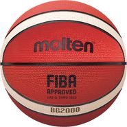 Мяч баск. &quot;MOLTEN B6G2000&quot; р.6, FIBA Appr Level III, 12панелей, резина, бут.кам,нейл.корд,ор-беж-чер 6 MOLTEN B6G2000