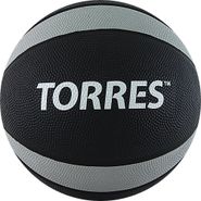 Медбол &quot;TORRES 7 кг&quot;, арт.AL00227, резина, диаметр 23,8 см, черно-серо-белый TORRES AL00227