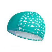 Шапочка для плав. дет. &quot;SPEEDO Printed Polyester Cap Jr&quot;, арт.8-12241D680, ЗЕЛЕНО-БЕЛЫЙ, полиэстер Junior SPEEDO 8-12241D680