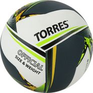 Мяч вол. &quot;TORRES Save&quot; арт.V321505 р.5, синт.кожа (ПУ), гибрид, бут.кам, бело-зелено-желный 5 TORRES V321505