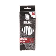 Шнурки для коньков &quot;BIG BOY Premium с пропиткой&quot; арт. BB-LACES-PRM-244WT, полиэстер, 244см, белый 244см BIG BOY BB-LACES-PRM-244WT