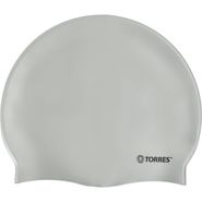 Шапочка для плав. TORRES No Wrinkle, SW-12203SV, серебристый, силикон Senior TORRES SW-12203SV